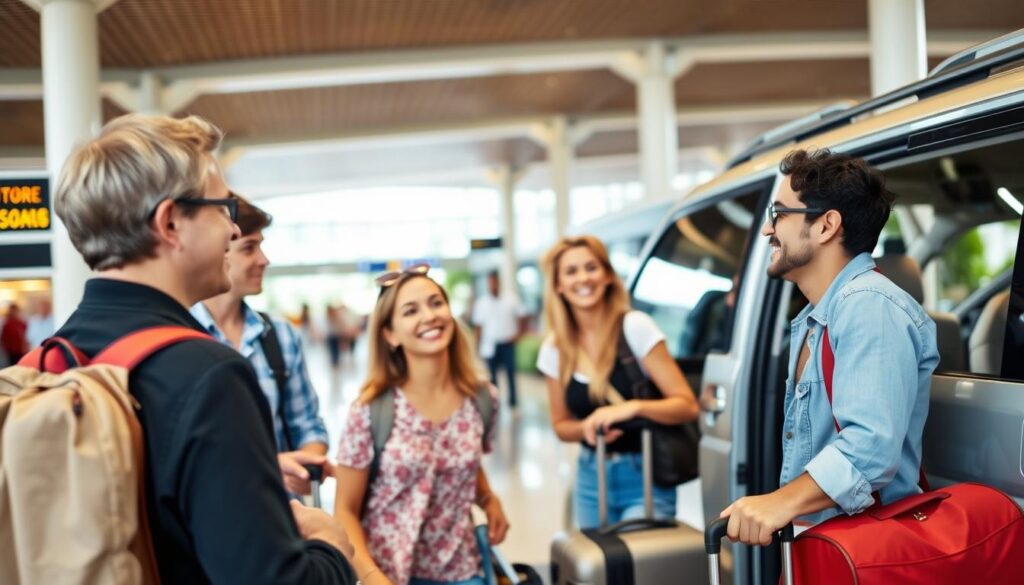 Tourists enjoying seamless arrival experience with Private Airport Transfers Bali 2026