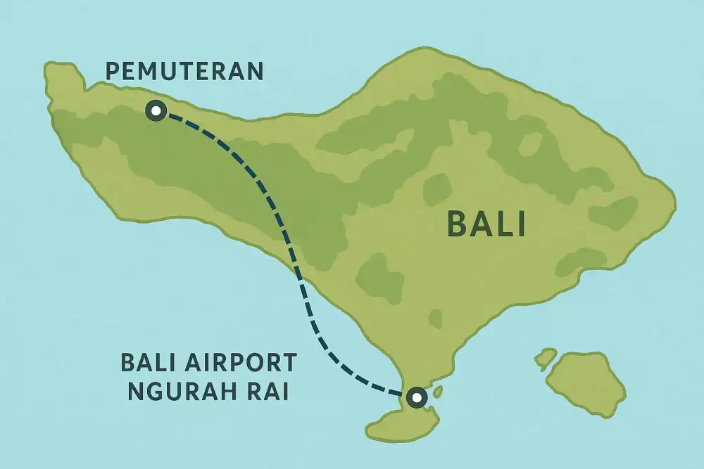 safe car transportation taxi price from Bali airport to Pemuteran